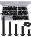 252 Piece M5 T Nuts And T-Slot Bolts Extrusion Accessories Kit With M5 8-20mm Hex Socket Screws T Nuts And Allen Wrench in a box