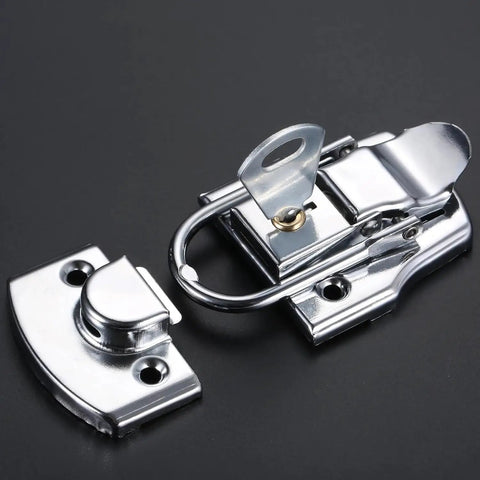 Super Tight Fit Metal Hasp Buckle With Key For Suitcase, Locker, Cabinet Doors, Desk Drawers And Tool Chests To Keep Stuff Locked And Safe Today chrome metal lock clasp