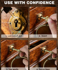 Steps to use Universal Skeleton Key Set 20Pcs For Antique Locks on a vintage cabinet lock