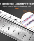Long Fiberglass Tape Measure With Dual Face Inches And Millimeters For Construction On Job Sites, close-up 66 Feet and 20 Meters