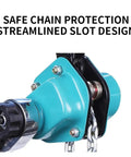Kick Your Heavy Lifting To The Next Level With This Ultra Durable Manual Lever Hoist Block Featuring Super Fast 2M Speed And Smooth Operation For Home Garage Jobs close-up of hoist chain protection and slot design.