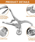 Bulletproof 9 Inch Drill Press Locking Clamp With Killer Jaw Tension For Hella Secure Workpiece Holding On Shop Benches Or Mobile Tool Cart Racks Two Pack detailed image showing ergonomic design and adjustable screw.