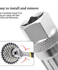 Heavy Duty Pro Grade Bicycle Freewheel Remover Tool For Quick Bike Repairs Compatible With Shimano Sunrace Sram Dnp close-up