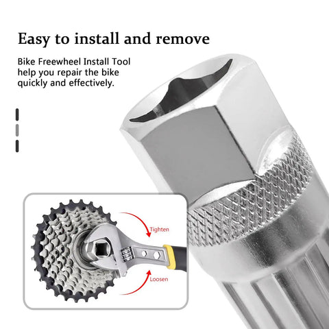 Heavy Duty Pro Grade Bicycle Freewheel Remover Tool For Quick Bike Repairs Compatible With Shimano Sunrace Sram Dnp close-up