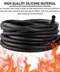 Six Piece Five Foot Silicone Vacuum Hose Kit For Cars With Six Inner Diameters From One Eighth To Three Eighths Inch Durable Flexible High Performance Auto Vacuum Tubing For Air Intake Boost PCV And More 43 PSI Working Pressure 130 PSI Burst coiled on fire background