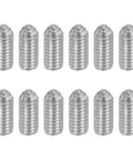 Silver Ball Point Set Screws M2.5x6mm In 304 Stainless Steel With Hex Socket Spring Plungers Pack Of 12