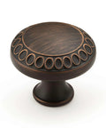 Ravenna Series Solid Traditional Kitchen Cabinet Pull Handle Knob One And One Quarter Inch Oil Rubbed Bronze 10 Packs