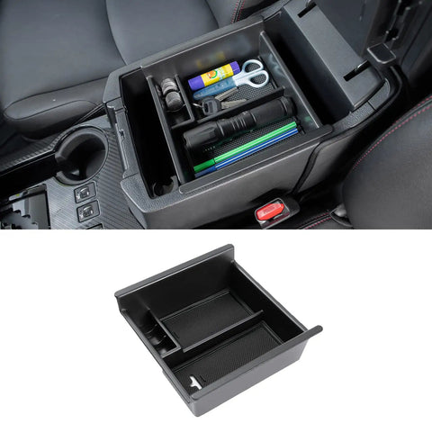 Center Console Organizer For Toyota 4Runner And Kia Telluride 2010 To 2024 Fits Across Models ABS Tray in car interior.