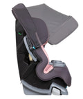 4-In-1 Convertible Car Seat With UPF 50+ Sun Shield Canopy, side view showing height and angle adjustable features