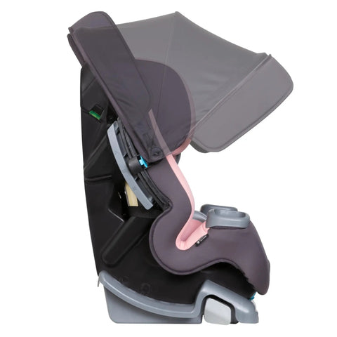 4-In-1 Convertible Car Seat With UPF 50+ Sun Shield Canopy, side view showing height and angle adjustable features