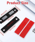 Sturdy 3 Pack Cabinet Magnets That Lock Like A Champ With Double Magnet Power on a white background showcasing dimensions.