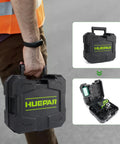 Dead Nuts True Self Leveling Green Laser Level Tough Cross Line Tool With Dual Plumb Dots And A 360 Degree Horizontal Beam For Quick Job Site Layouts And Killer Dad Surprise Gift in a durable carrying case.