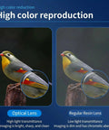 Comparison of optical and resin lenses in Beginner Kids Telescope With 50mm Aperture And Tripod, showcasing color accuracy.