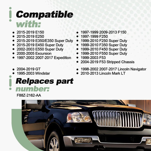 Compatible vehicles list for Brake Master Cylinder Cap And Fluid Reservoir Direct Fit Replacement For Ford E Series And F Series Vans And Trucks 1997 2017 Expedition Windstar Navigator Lincoln Mark LT F150 F250 F350 F450 F550 F88Z-2162-AA on poster