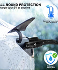 Straight Talk Heavy Duty Tesla To J1772 Charging Adapter 80A Rapid Portable Connector with waterproof features in use.