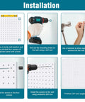 Installation instructions for Peg Board Kit With Hooks And Bins For Wall Organizer Ideal For Office And Craft Rooms Display Ornaments.