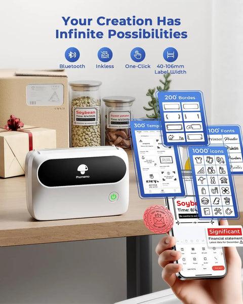 Inkless 4X6 Thermal Label Printer For Shipping Hella Crisp 203 Dpi Prints With Zero Mess Efficiently Loads Roll And Fanfold Paper Simple Setup That Kicks Things Into High Gear