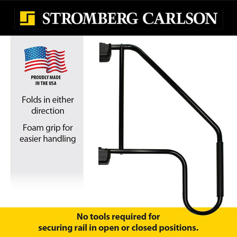 Heavy Duty Rv Grab Bar With Slick Black Aluminum Build Holds Fast During Rough Roads And Keeps Your Footing Locked In Tight For Zero Fuss Camper Access And Smooth Trailer Getaways Every Single Day, 37-inch drop, foam grip.