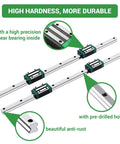 Two Pack HGR20 900mm Linear Guide Rails With Four HGH20CA Carriage Blocks For DIY CNC Routers Lathes And Mills Premium Kit