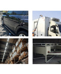 Under Vehicle Inspection Mirror With LED Light showing different uses and telescopic handle in auto and industrial settings.
