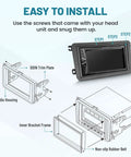 Double DIN VW Dash Kit With Wiring Harness For 2005 To 2015 Jetta Beetle CC Golf Passat Tiguan installation diagram