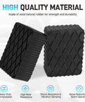4 Pcs Auto Lift Pads Natural Rubber Jack Stand Blocks 6.375 Inch X 2 Inch, heavy duty support pads with diamond pattern.
