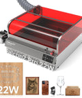 Falcon2 Pro 22W Enclosed Laser Engraver With Air Assist And HD Camera Positioning, Auto Fan, Class 1 Safety, Dope Pro Grade Cutter For Wood Metal And Acrylic Engraving