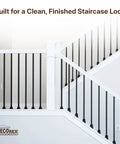 Swivel Baluster Connector For Half Inch Square Balusters, Adjustable Aluminum Structural Mount With Screws in staircase