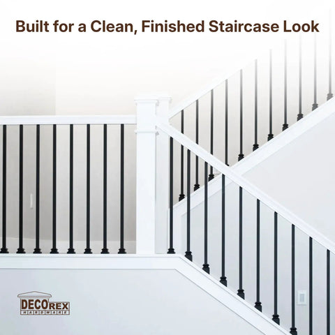 Swivel Baluster Connector For Half Inch Square Balusters, Adjustable Aluminum Structural Mount With Screws in staircase