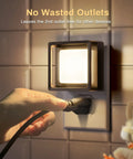 Two Pack LED Night Lights That Plug Into Wall With Dusk To Dawn Sensor showing no wasted outlets