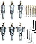 Beefy Built Tough Tungsten Carbide Tipped Hole Saw Kit For Stainless Steel And Metal, Six Piece Set, six extra pilot bits shown