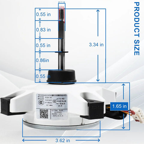 Air Conditioner Fan Motor Replacement External Brushless DC Motor For AUX Air Conditioning RDN 310 35 8A 8B diagram