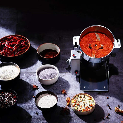 Electric Grain Mill And Spice Grinder Pulverizer For Coffee, Rice, Corn, Sesame, Soybean And More, 500G Capacity with spices