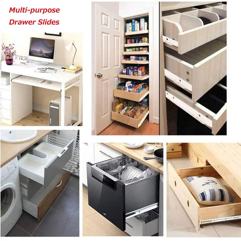 Top Notch White Steel Roller Drawer Slides One Pair Bottom Mount Heavy Duty Cabinet Runners With Slick Rollout Action Built Tough For Dresser Keyboard Shelf And Garage Workbench Assembly In Various Lengths