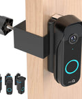 Anti Theft Doorbell Mount for Video Doorbell Camera Adjustable Left and Right Viewing Angle 40 to 140 Degrees Installed on Door