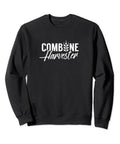 Farmer Threshing Harvesting Machine Sweatshirt For Farm Life Lovers, cotton blend, black, with 'Combine Harvester' text.