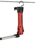 Rechargeable 500 Lumen Compact LED Work Light With Color Rite Technology hanging from hook