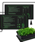 Two Seedling Heat Mats For Indoor Home Gardening And Seed Starting, 10 x 20.75 Inch Plant Heating Pad With Plug, and Seed Tray