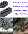 Beefed Up Heavy Duty Exhaust Hanger Rod Set Three Eighths Inch Universal Fit with 2 Hole and 4 Hole Insulator Mounts
