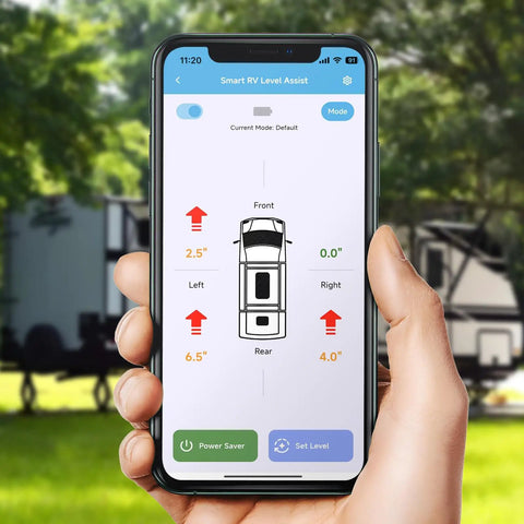 Smart Wireless RV Leveling System With Bluetooth App Controls And LCD Display No Sweat Diy Mount For Campers Trailers And Fifth Wheels Rock Solid Dual Power