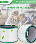 2 Pack Replacement Air Purifier Filters For HP01 HP02 DP01 Desk Purifiers Compatible With Part 968125-03 shown indoors