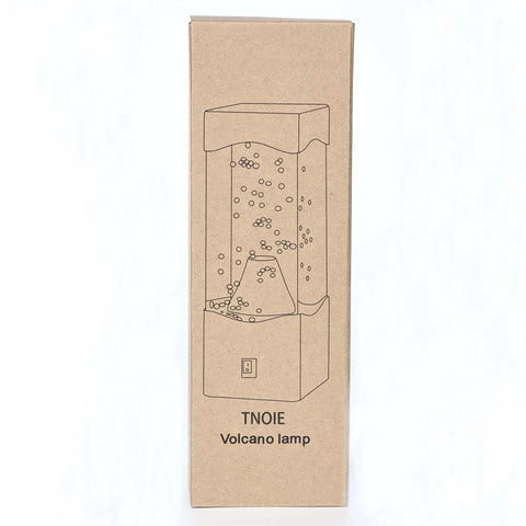 Box packaging of USB Powered Volcano Night Light For Kids And Adults with lamp sketch