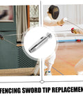 Fencing match with stainless steel fencing replacement tip practice head for spare parts durable and reliable training gear for Epee