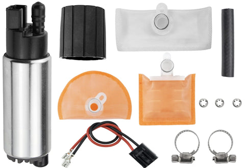 Electric Fuel Pump With No Fuss Install Kit For Toyota Camry 4Runner Tacoma Tundra Avalon Celica Corolla FJ Cruiser Highlander Sienna And Honda Civic CR V Element Fit Odyssey Passport 100 Percent Rigorously Tested Before Shipping, showing pump and install components.