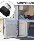 RV Push Button Latch Lock For Drawer And Door, Zinc Alloy Build, installed in campervan, ensuring safety on the road