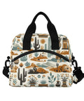 Western Desert Cooler Bag Insulated Lunch Tote 10L with desert print and black handles