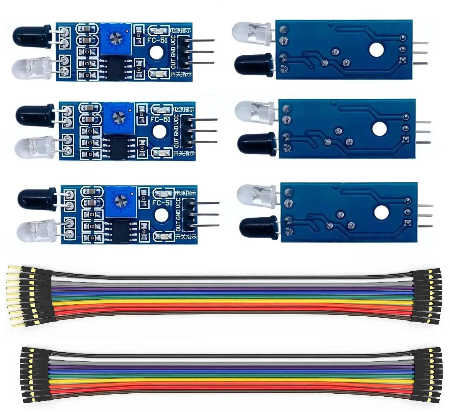 Six Pack IR Infrared Reflective Sensor Module for Arduino