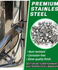 Stainless Steel Mounting Hardware Kit For 3 Leg West Coast Mirror For Ford F Series Trucks 1967 Through 1979 Old School Restoration