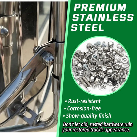Stainless Steel Mounting Hardware Kit For 3 Leg West Coast Mirror For Ford F Series Trucks 1967 Through 1979 Old School Restoration