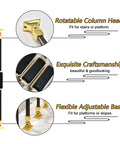 Adjustable Aluminum Baluster Spindle Kit For Deck Stairs And Porch Railings Ten Piece Heavy Duty Guardrail Set with rotatable column head and flexible base.